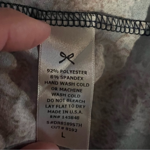 French Grey blue and orange pattered summer dress size large. Stitch fix. - Picture 5 of 5